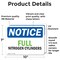 Signmission Full Nitrogen Cylinders OSHA Notice Sign, Vinyl Decal, 10in W x 7in L, 2PK OS-2PACK-NS-D-710-L-15738 - alternate 6